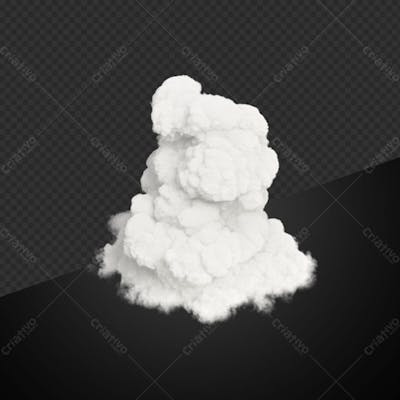 Realistic White Clouds Smoke Effect Illustration 3D Rendering