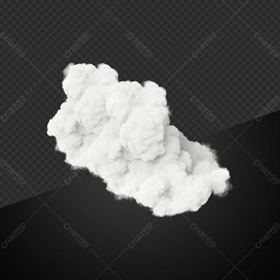 Realistic White Clouds Smoke Effect Illustration 3D Rendering
