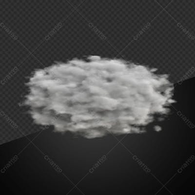 Realistic White Clouds Smoke Effect Illustration 3D Rendering