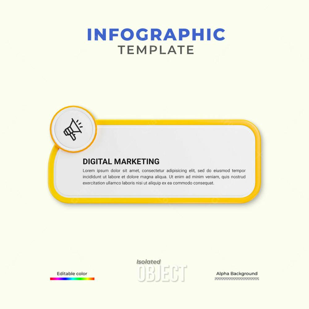 Modern Infographic Template For Business With Multi Steps Multicolor Labels 3D Rendering