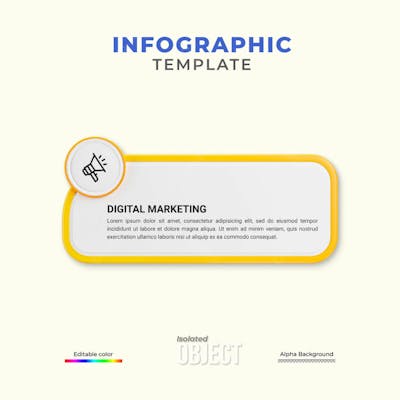 Modern Infographic Template For Business With Multi Steps Multicolor Labels 3D Rendering