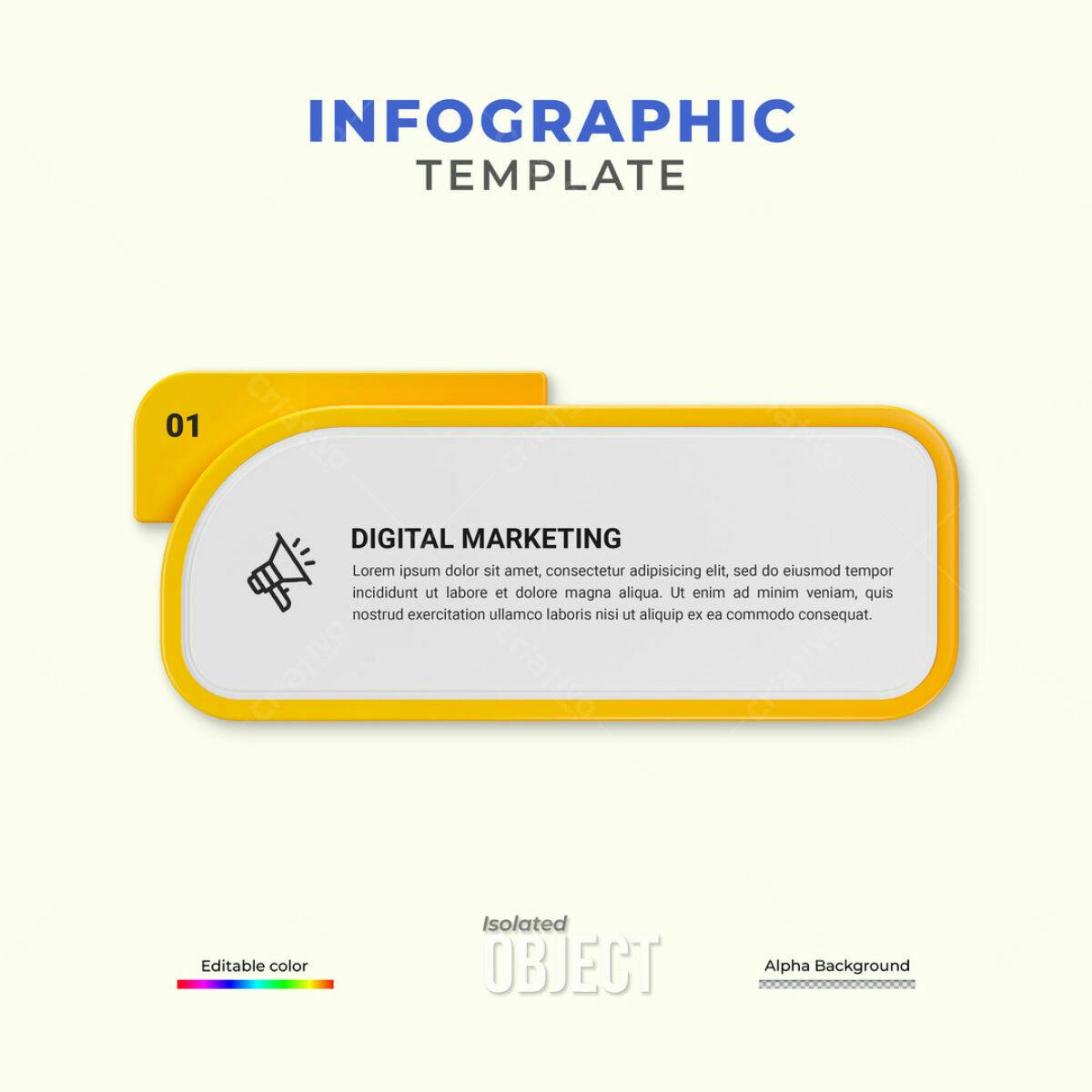Infográfico para Marketing Digital PSD Editável