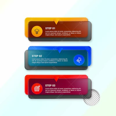 Modern Infographic Template For Business With Multi Steps Multicolor Labels 3D Rendering