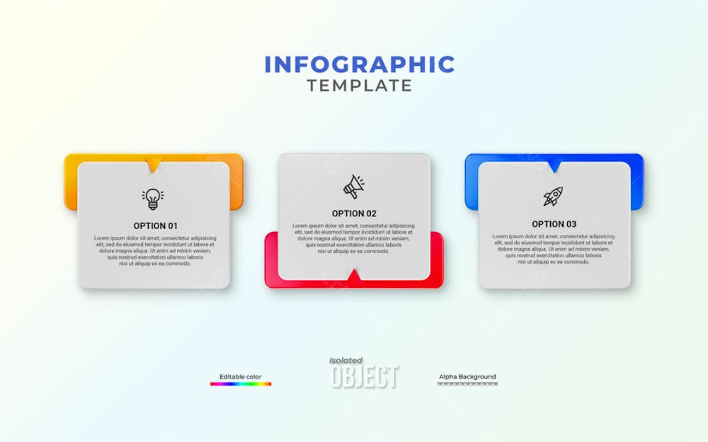 Modern Infographic Template For Business With Multi Steps Multicolor Labels 3D Rendering