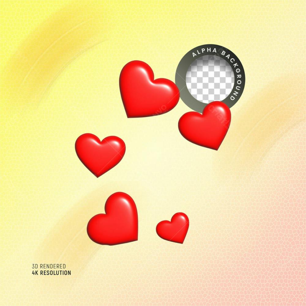 3D Rendering Social Media Heart Icon Online Social Communication Applications Concept