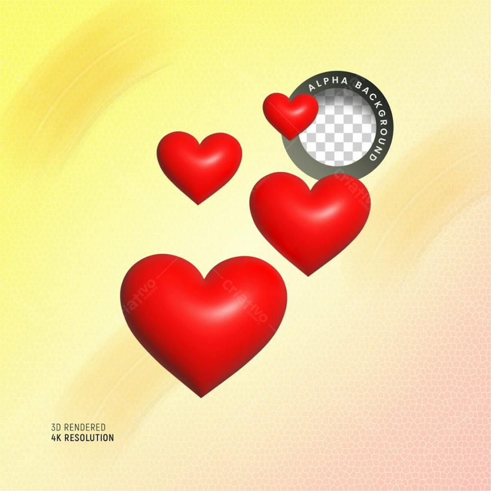 3D Rendering Social Media Heart Icon Online Social Communication Applications Concept