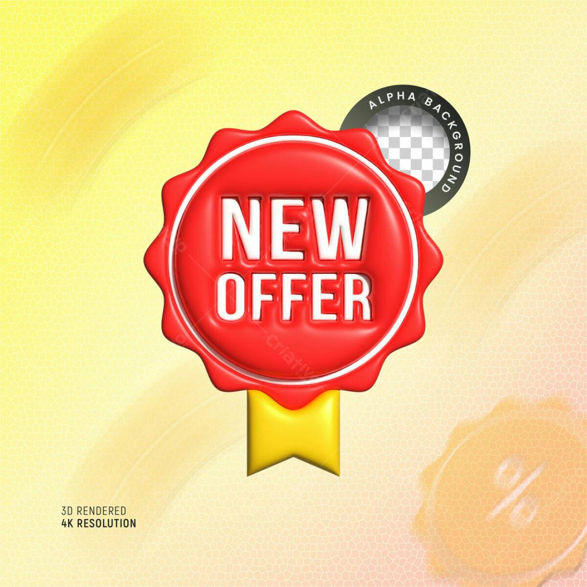Selo Nova Oferta PSD Editável