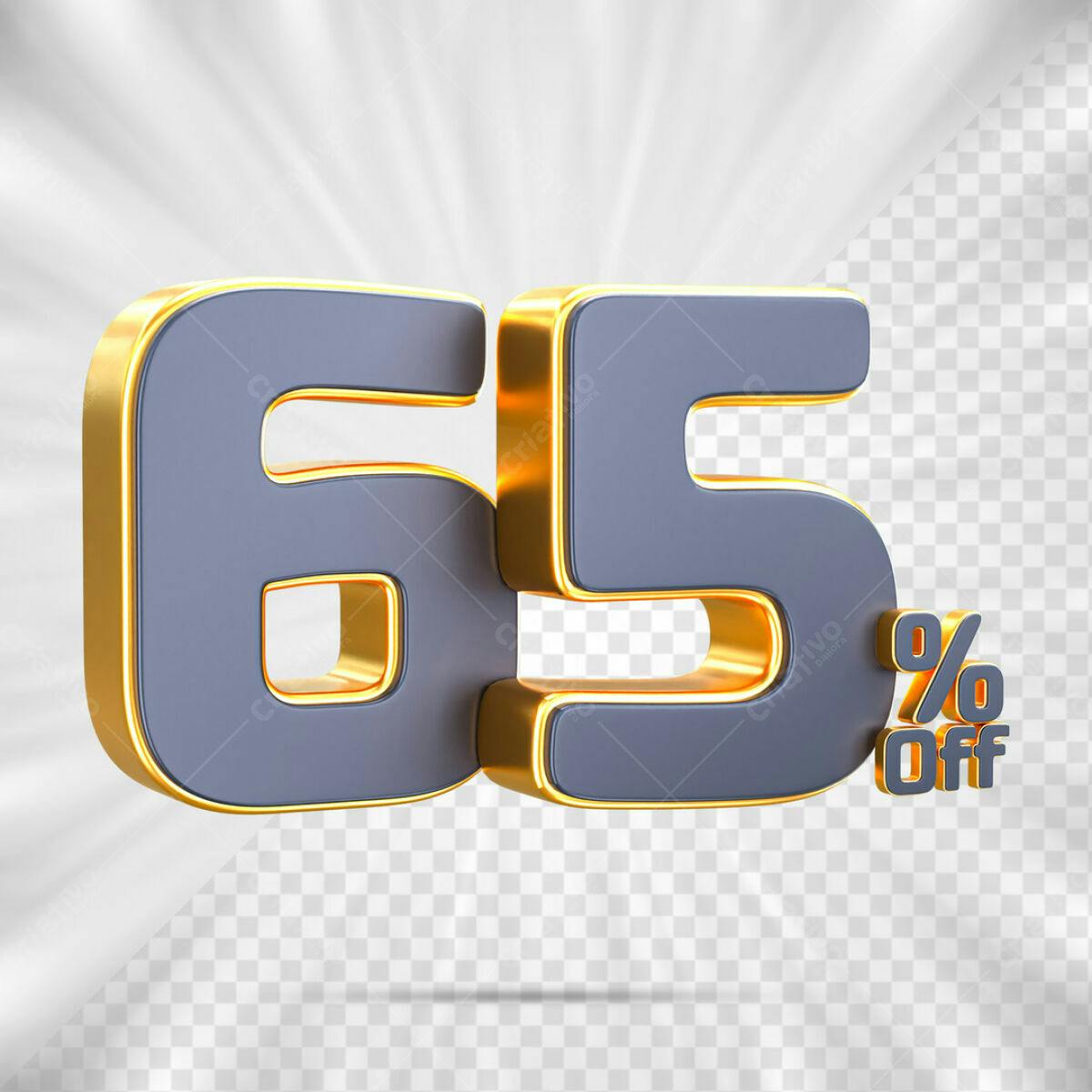 Design de Desconto 65% Off PSD Editável