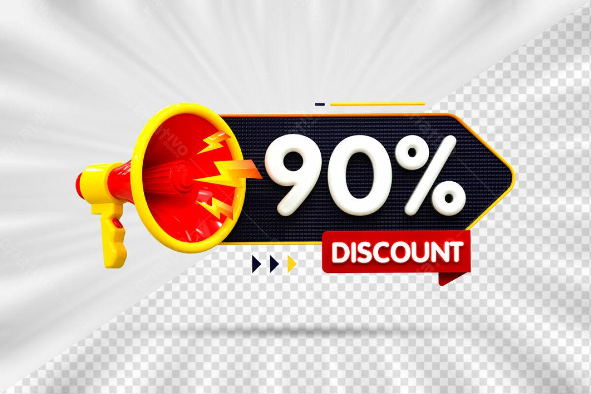 Banner 90% Desconto PSD Editável