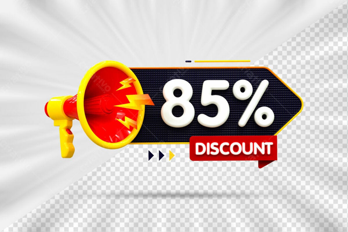 Banner 85% Desconto PSD Editável