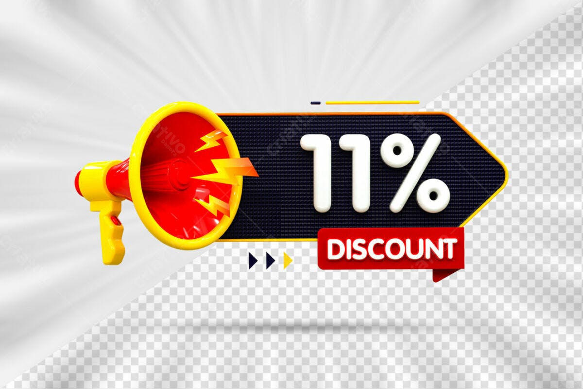 Banner 11% de Desconto PSD Editável