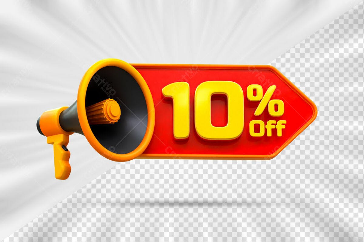 Banner 10% Off PSD Editável