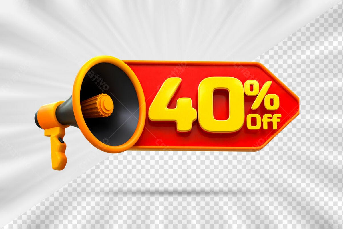 Banner 40% Off PSD Editável