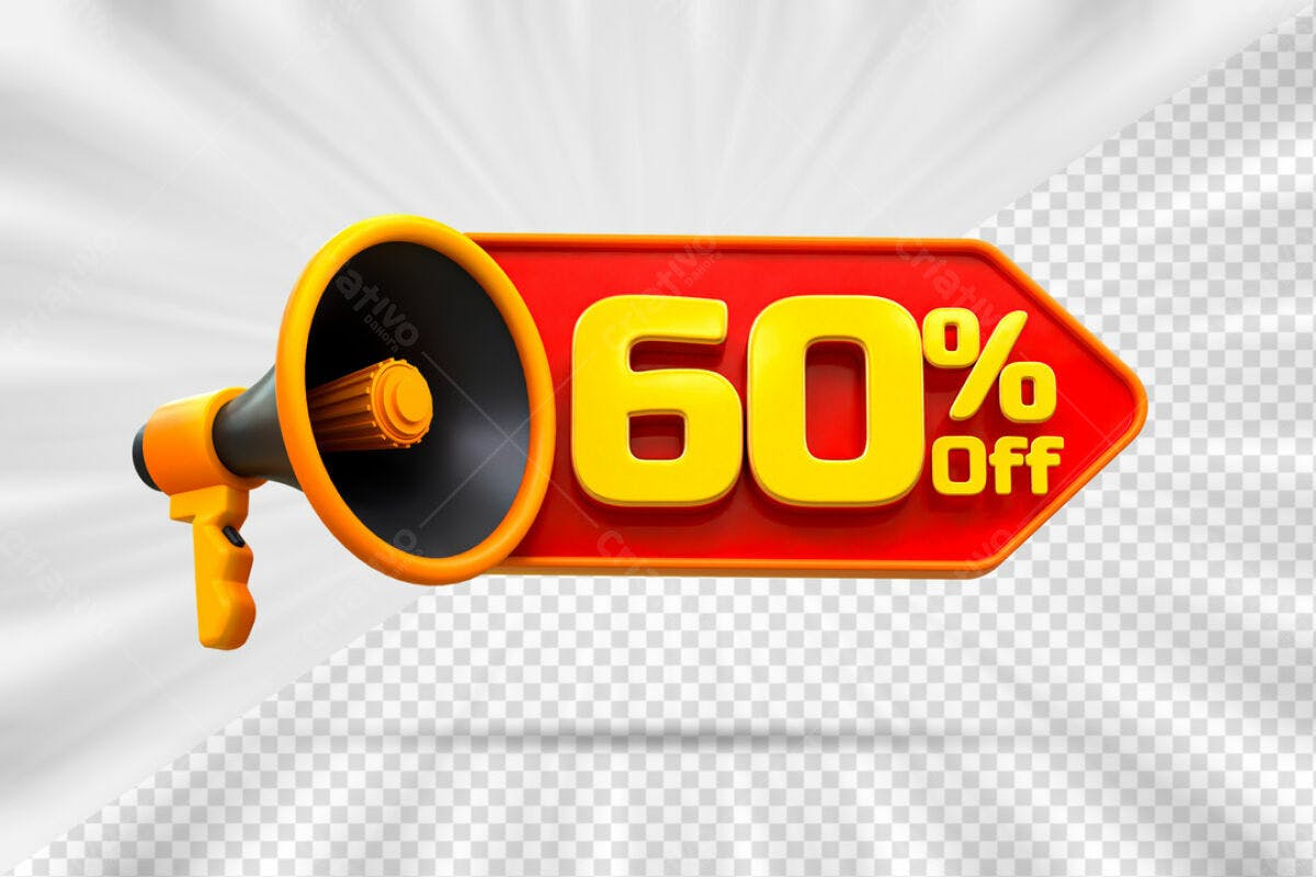 Banner 60% Off PSD Editável