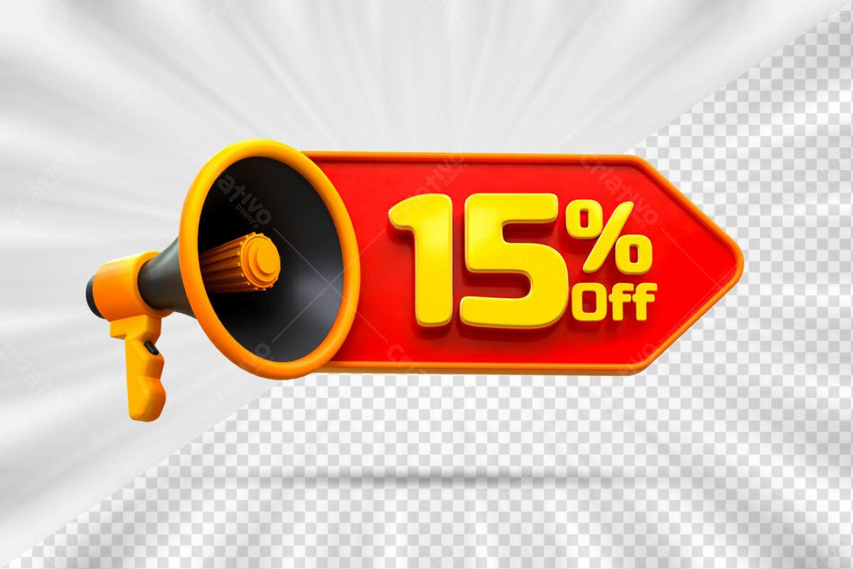 Banner 15% Off PSD Editável