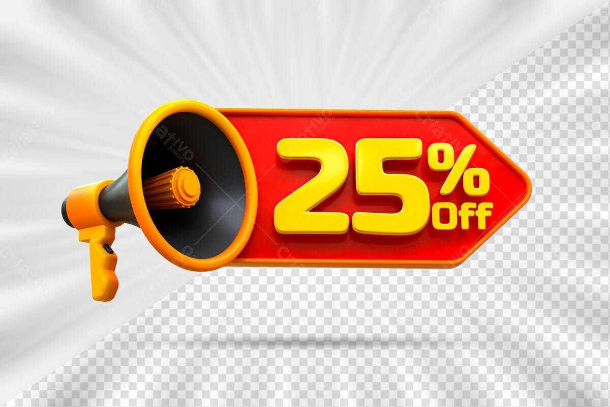 Banner 25% Off PSD Editável