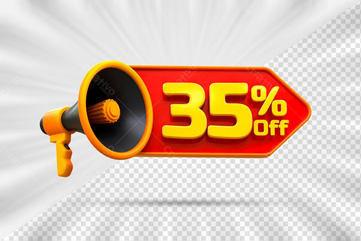 Banner Desconto 35% PSD Editável