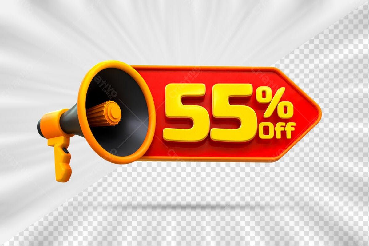 Banner 55% Off PSD Editável