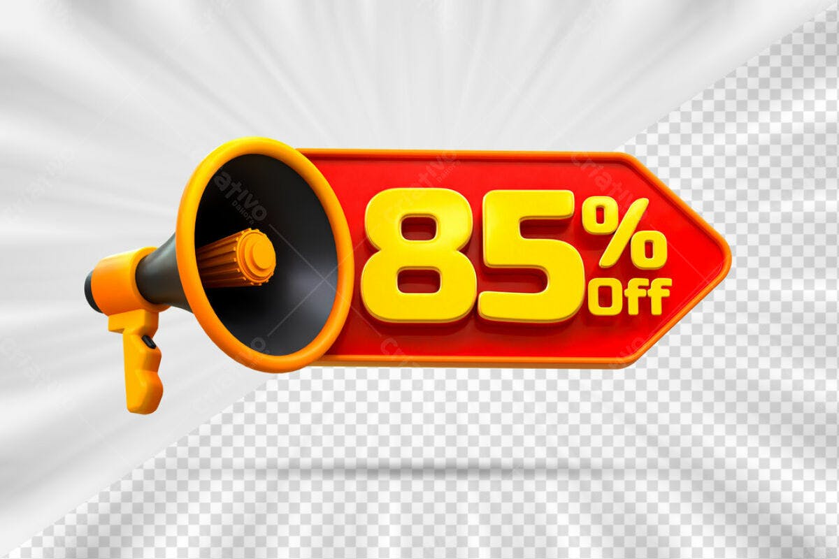 Banner 85% Off PSD Editável