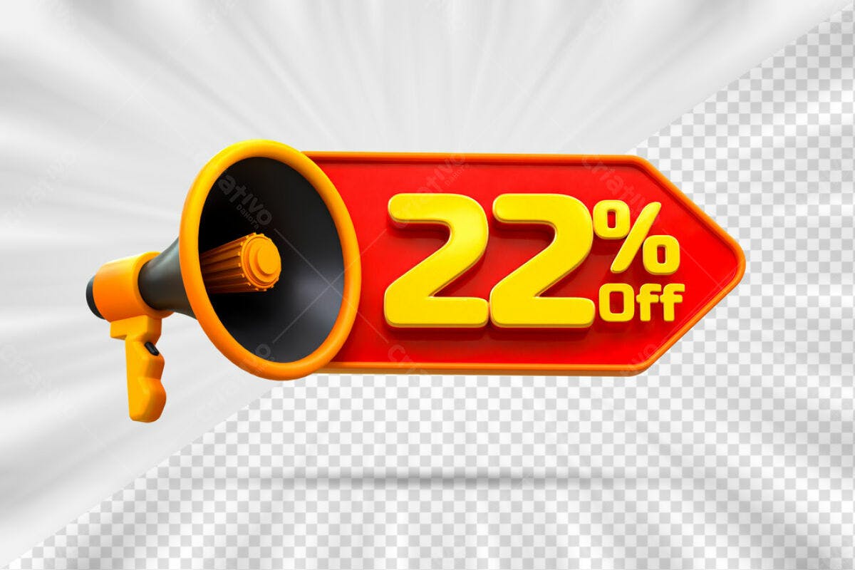 Banner 22% Off PSD Editável
