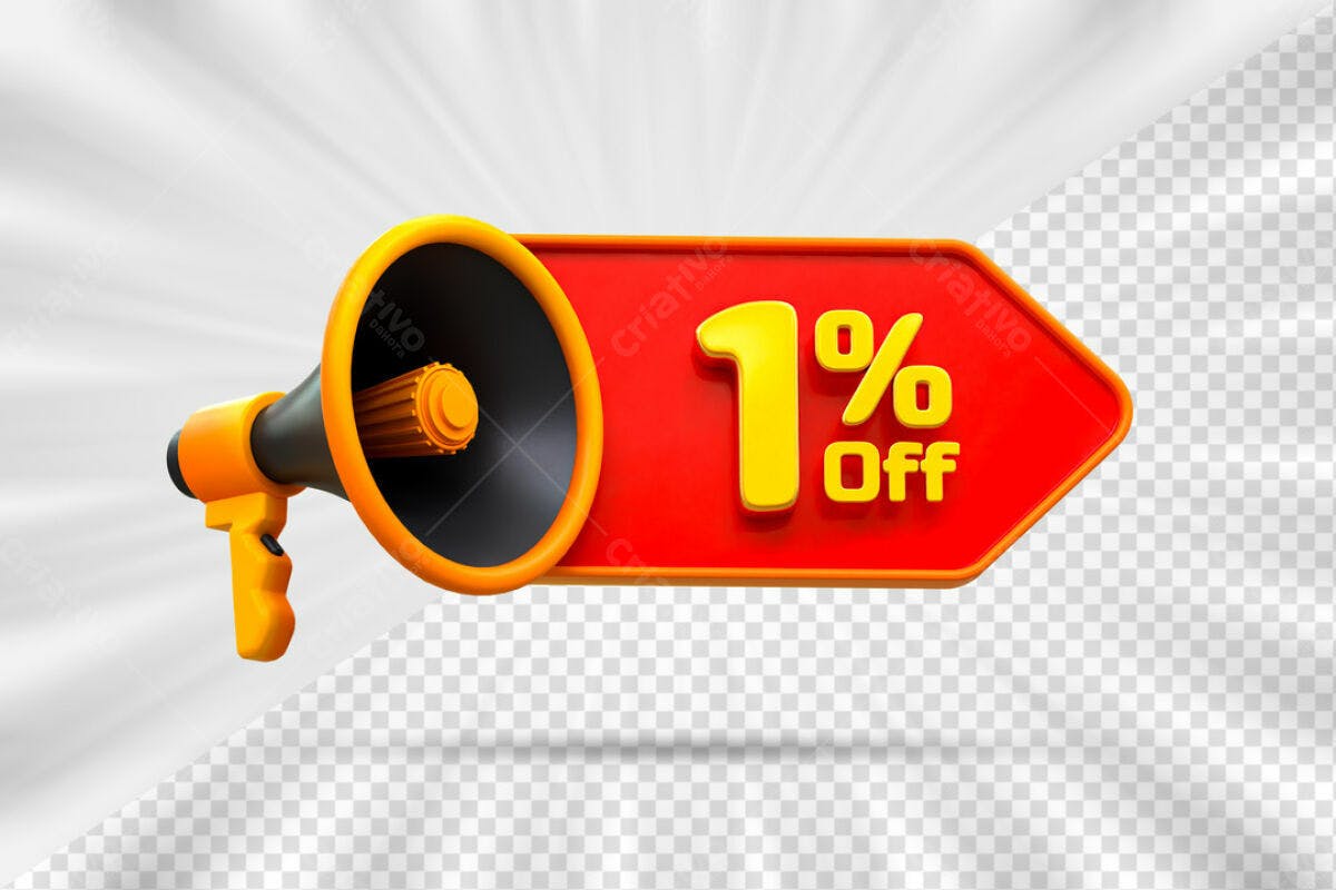 Banner 1% Off PSD Editável