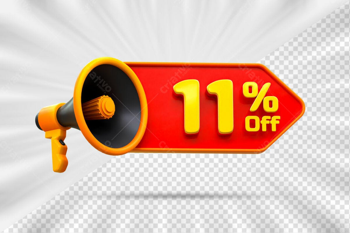 Banner 11% Off PSD Editável