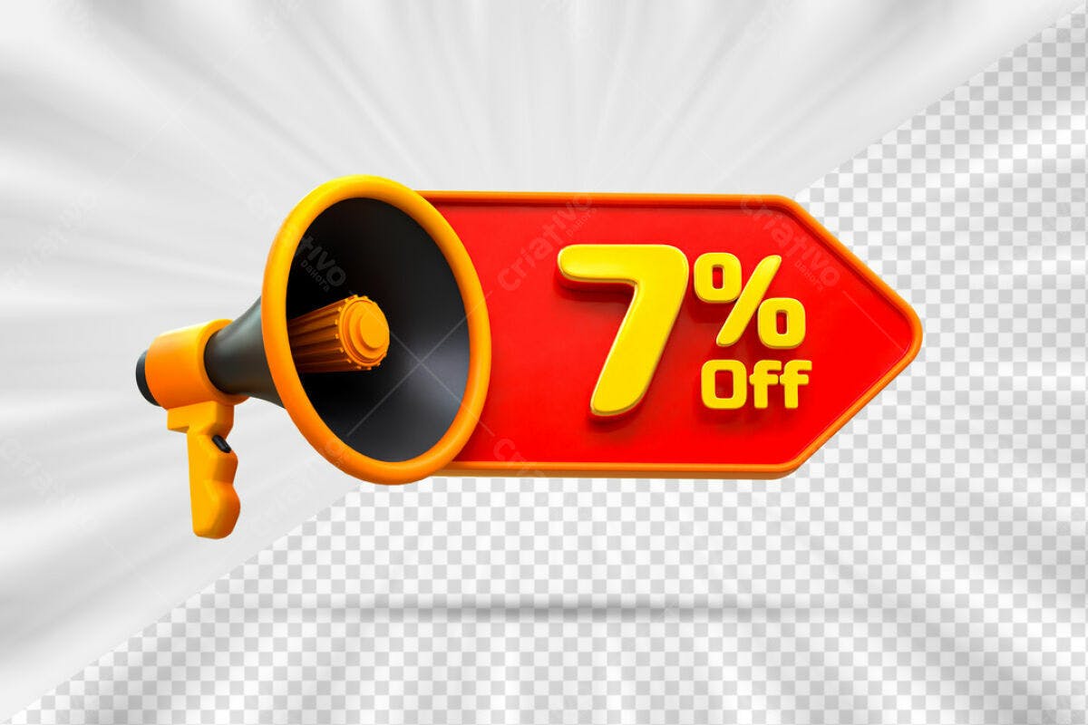 Banner 7% Off PSD Editável