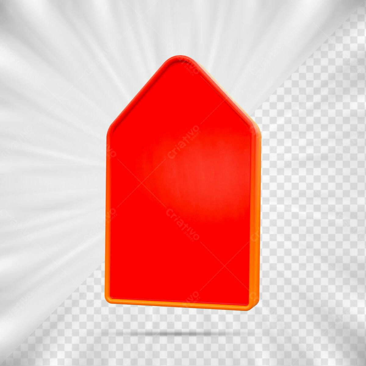 Placa Sinalização Vermelha PSD Editável