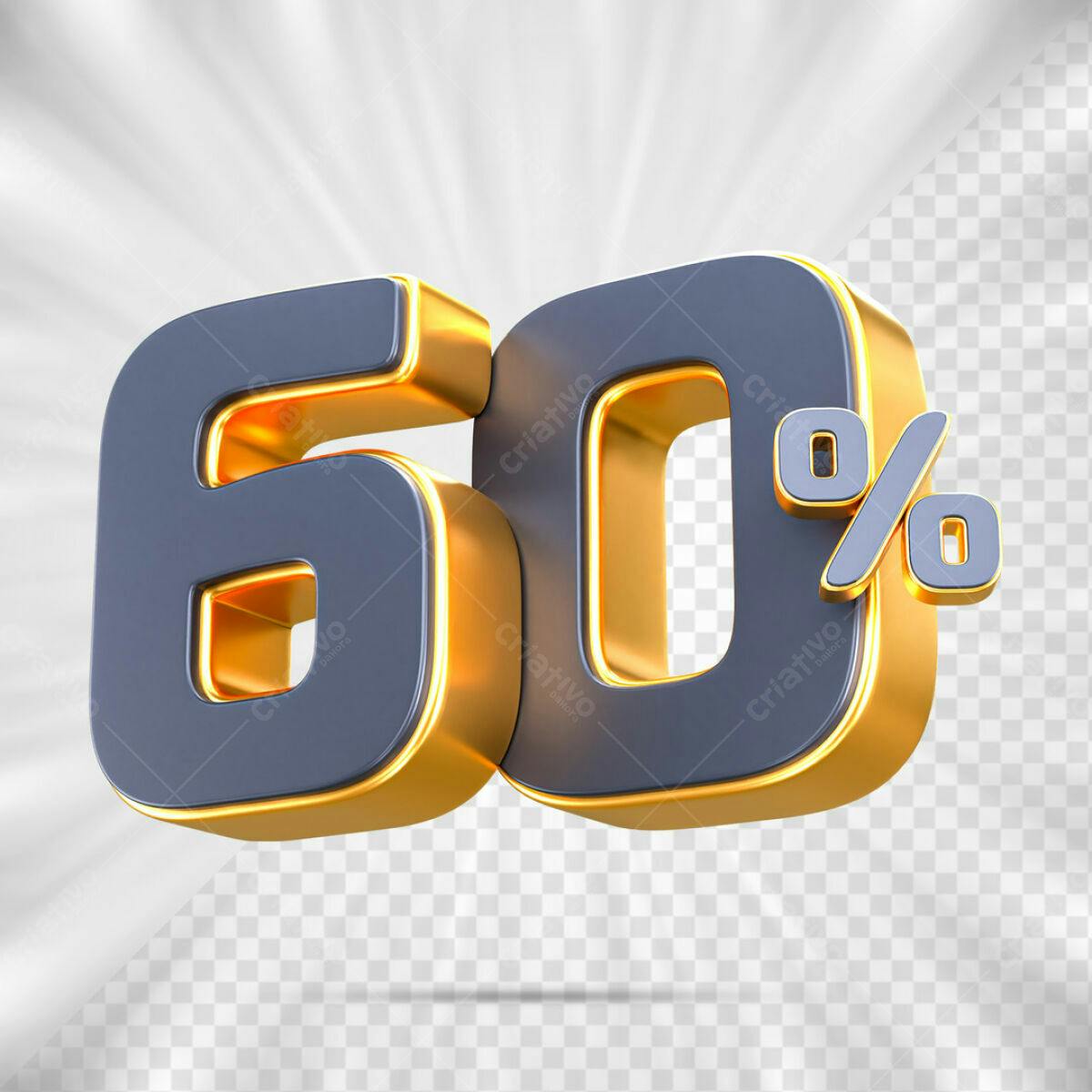 Design de Desconto 60% PSD Editável