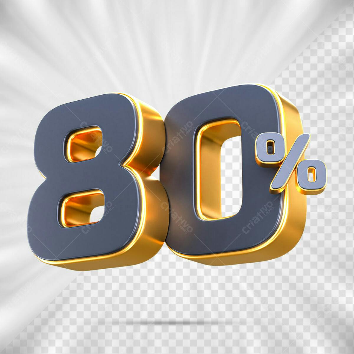 Banner 80% Desconto PSD Editável