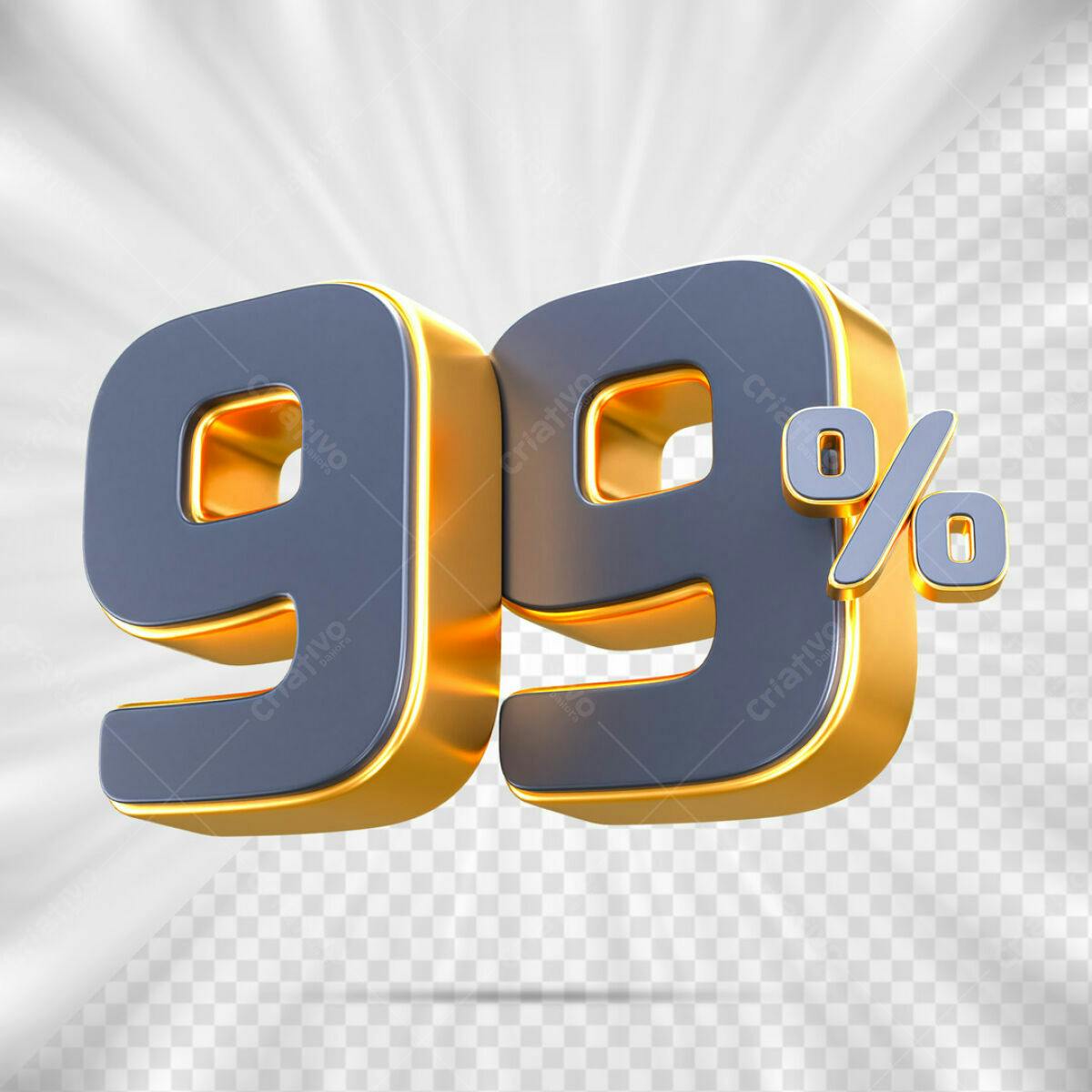 Design 99% Off - Número 3D em PSD Editável