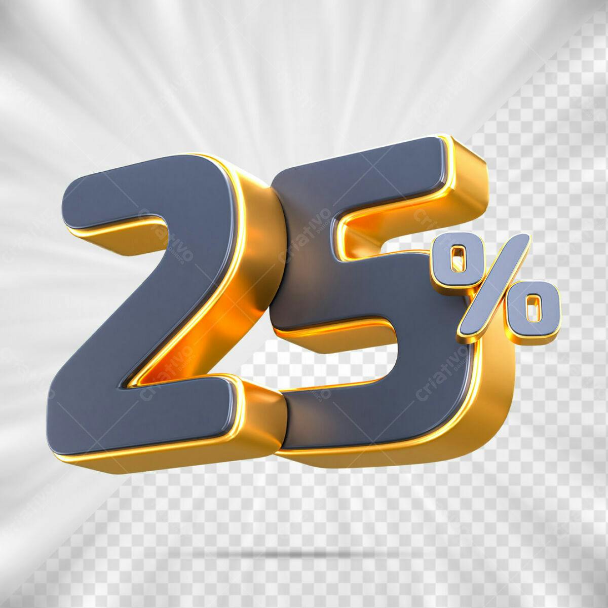 PSD Elemento 25% Desconto para Promoções PSD Editável