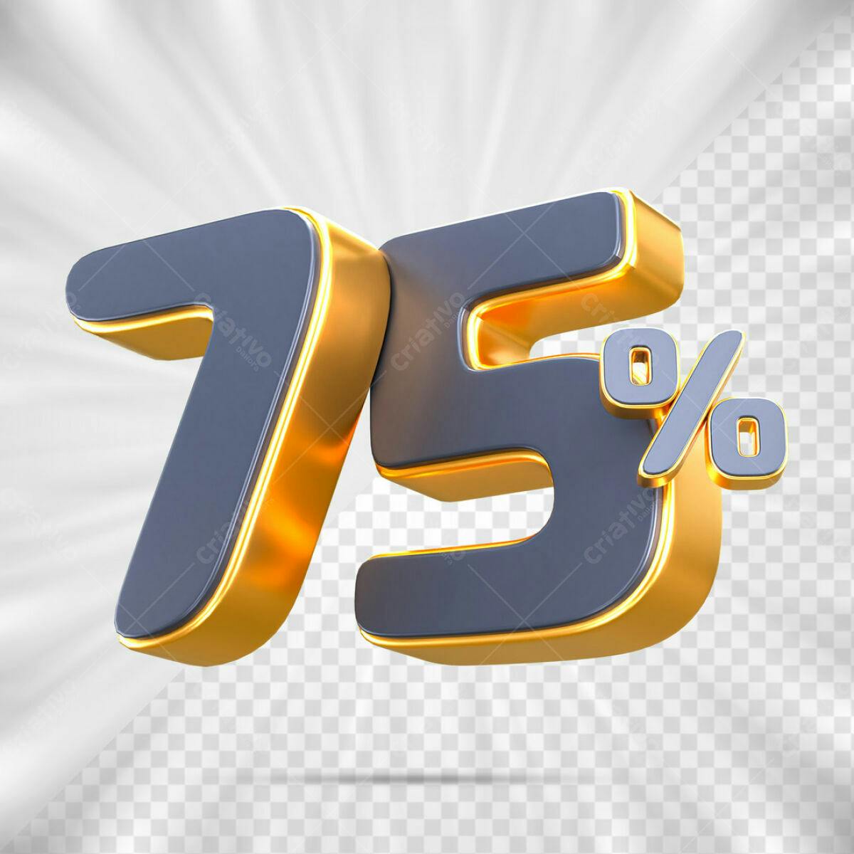Banner 75% Desconto PSD Editável