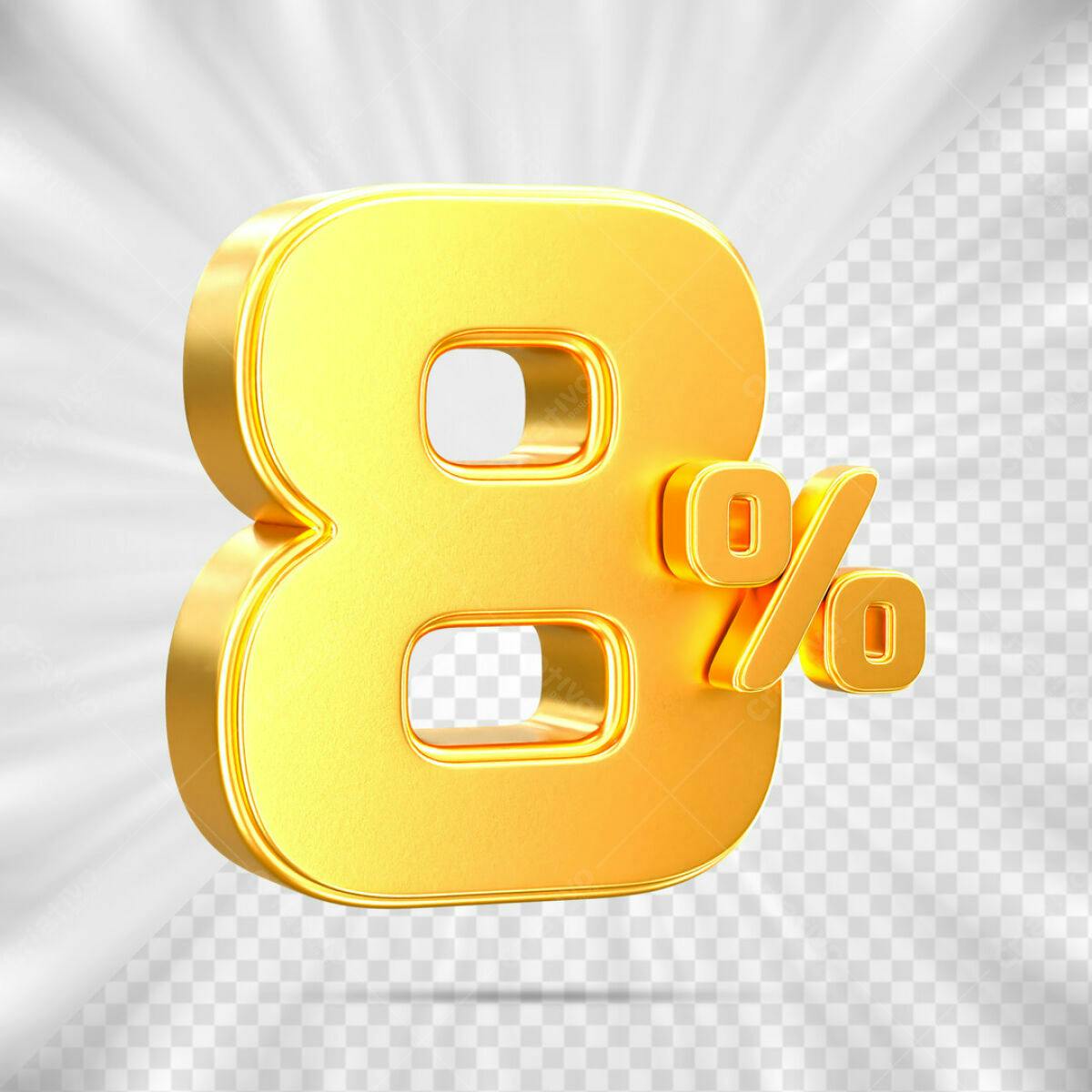 Design 8% Desconto PSD Editável