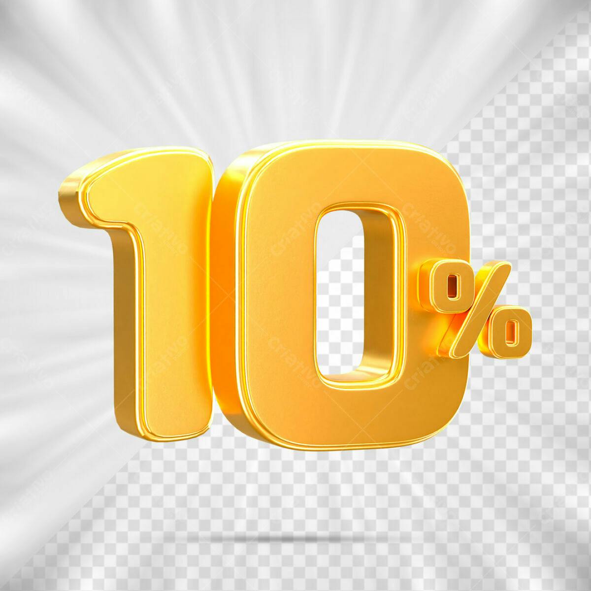 Decoração 10% Desconto PSD Editável