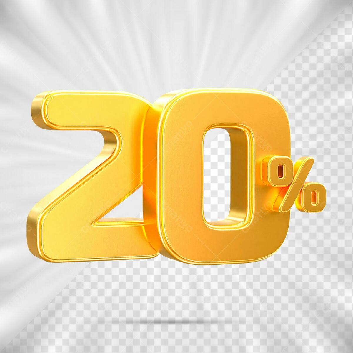Design de Desconto 20% PSD Editável