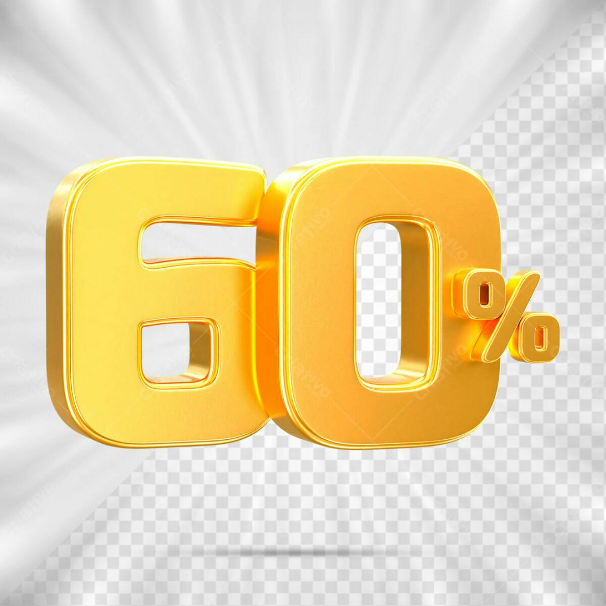 Elemento Gráfico 60% Desconto PSD Editável
