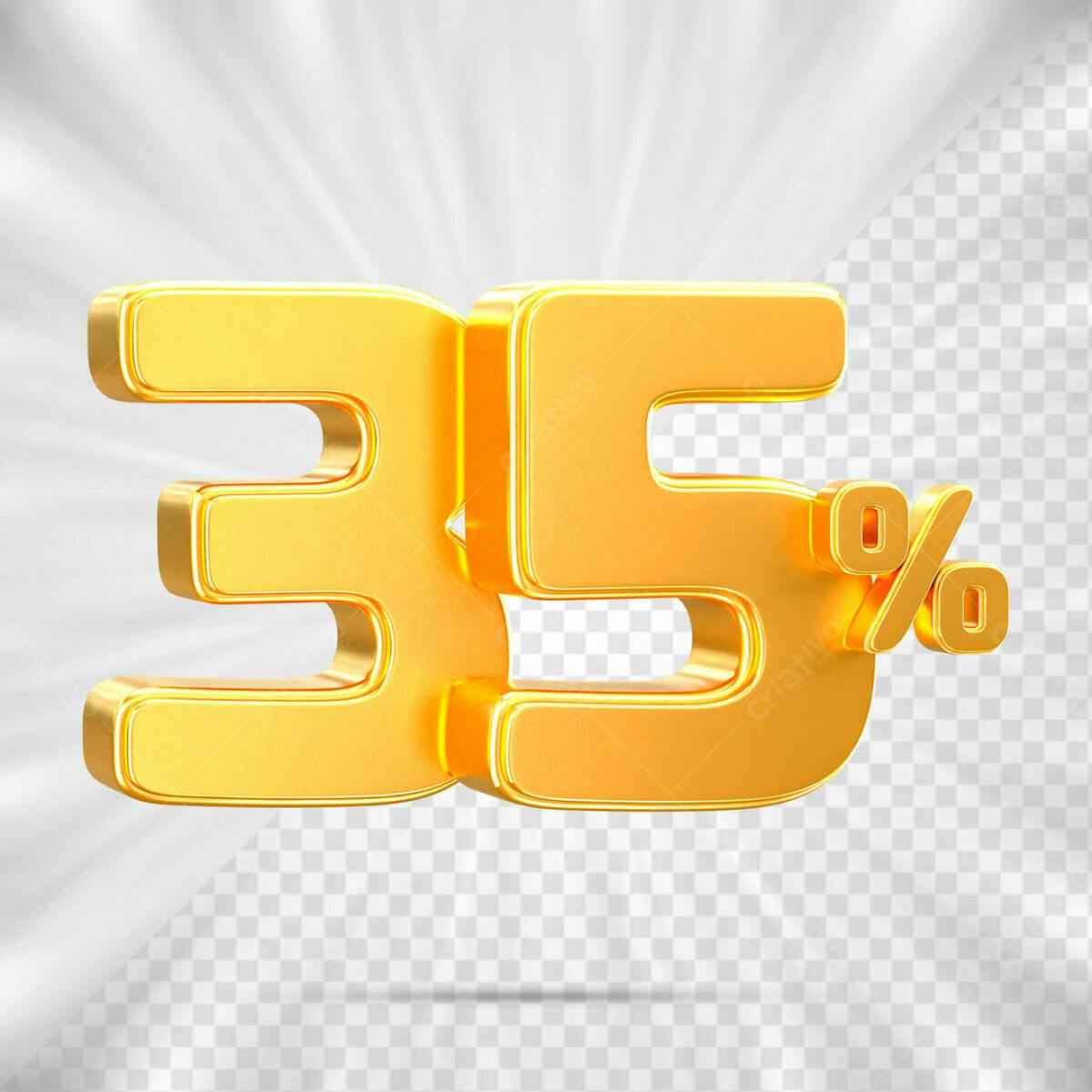 Design de Desconto 35% PSD Editável