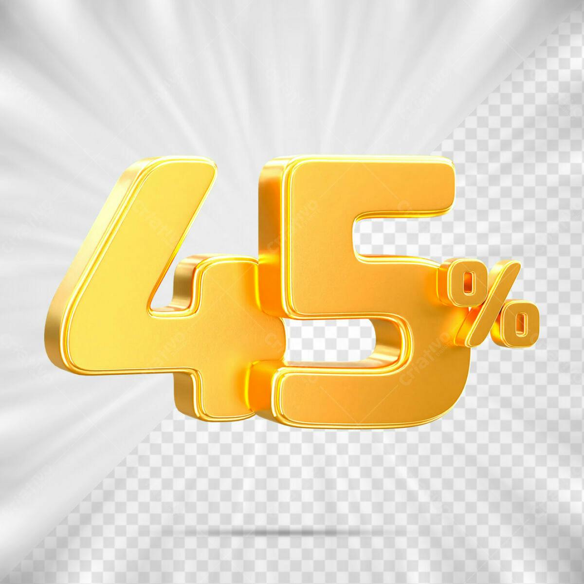 Design de Desconto 45% PSD Editável