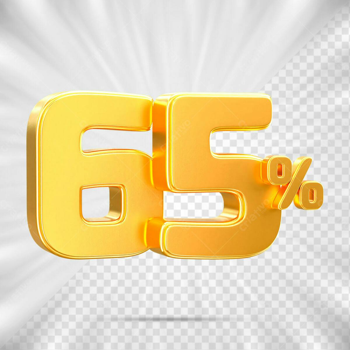 Design de Desconto 65% PSD Editável
