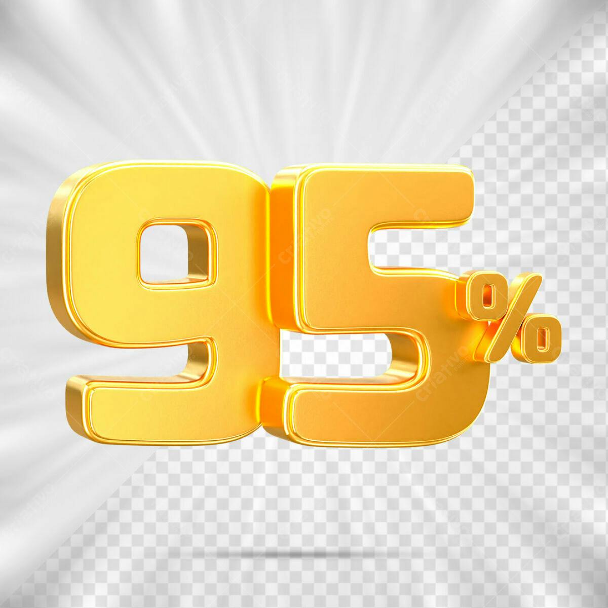 Design de Desconto 95% PSD Editável