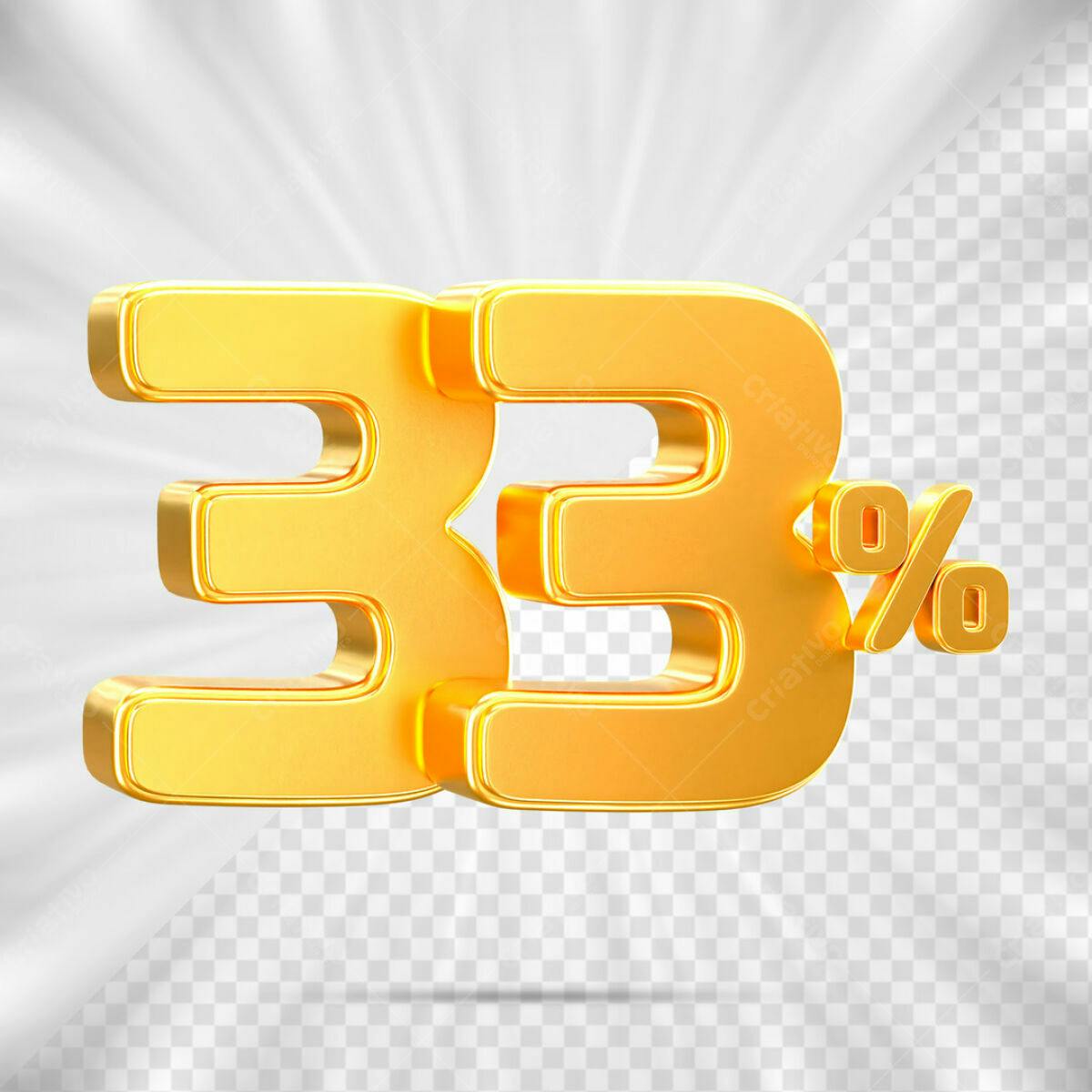 Elemento 33% Desconto PSD Editável