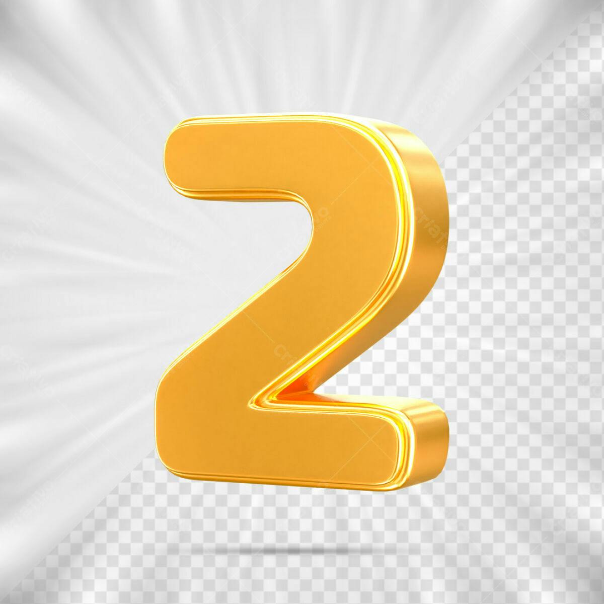 Número Dourado 2 PSD Editável