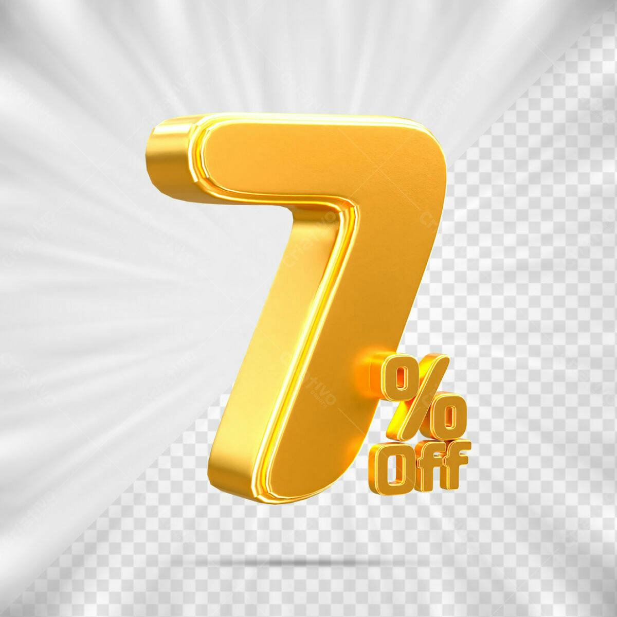 Recurso Gráfico 7% Off PSD Editável