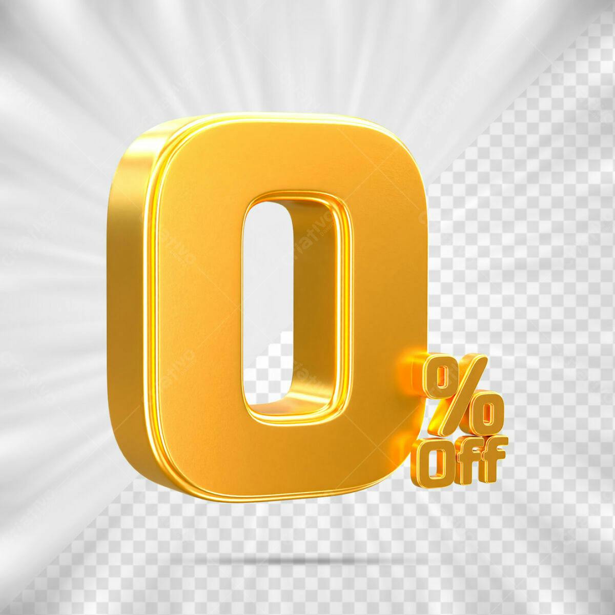 Elemento Gráfico 0% Off PSD Editável