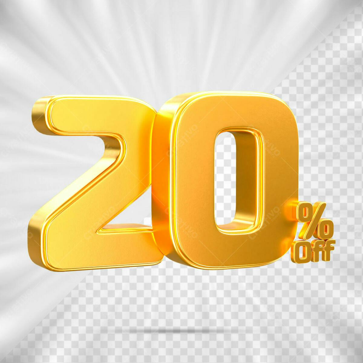 Elemento Gráfico 20% Off PSD Editável