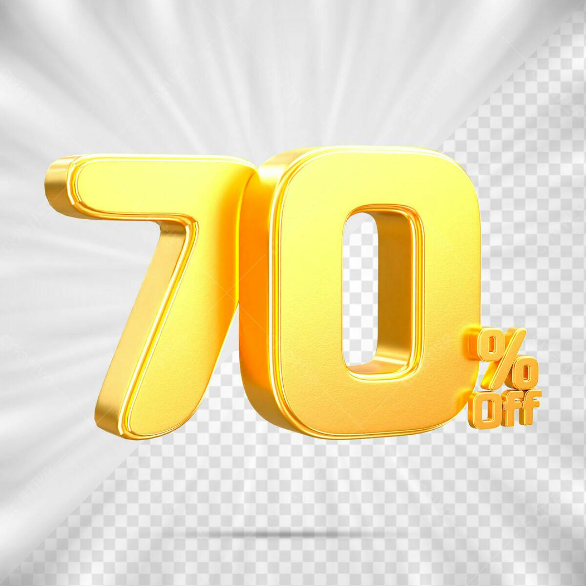Elemento 70% OFF PSD Editável