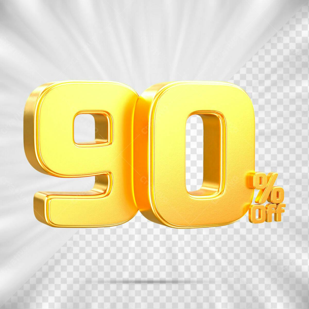 Elemento 90% Off PSD Editável