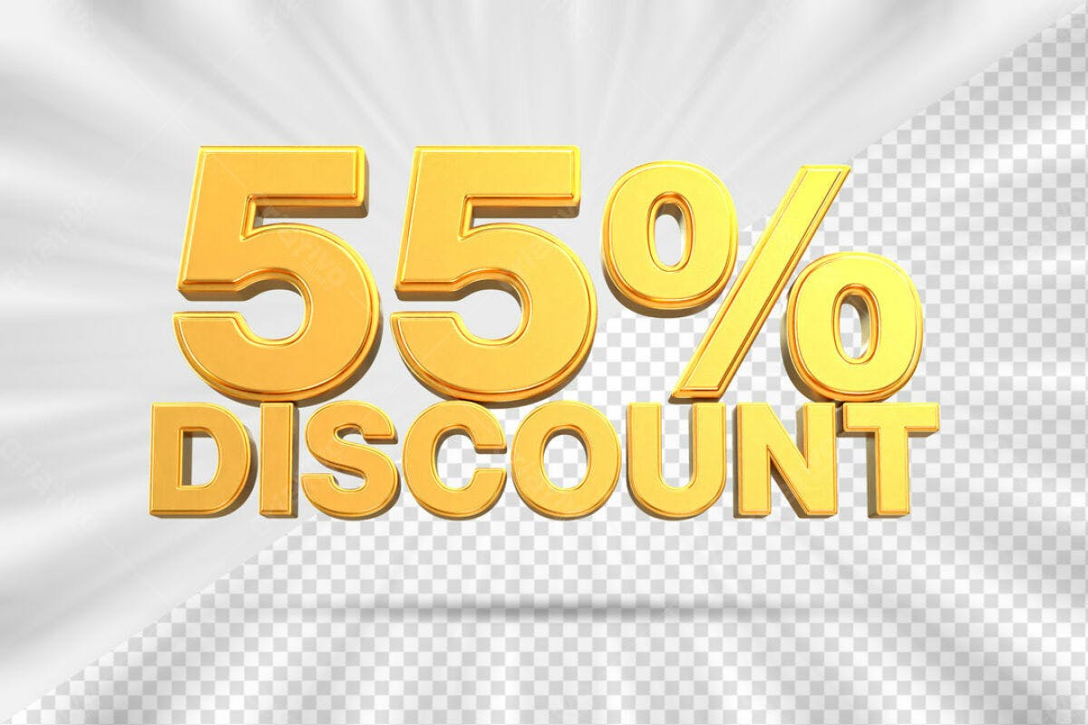 Banner 55% Desconto PSD Editável