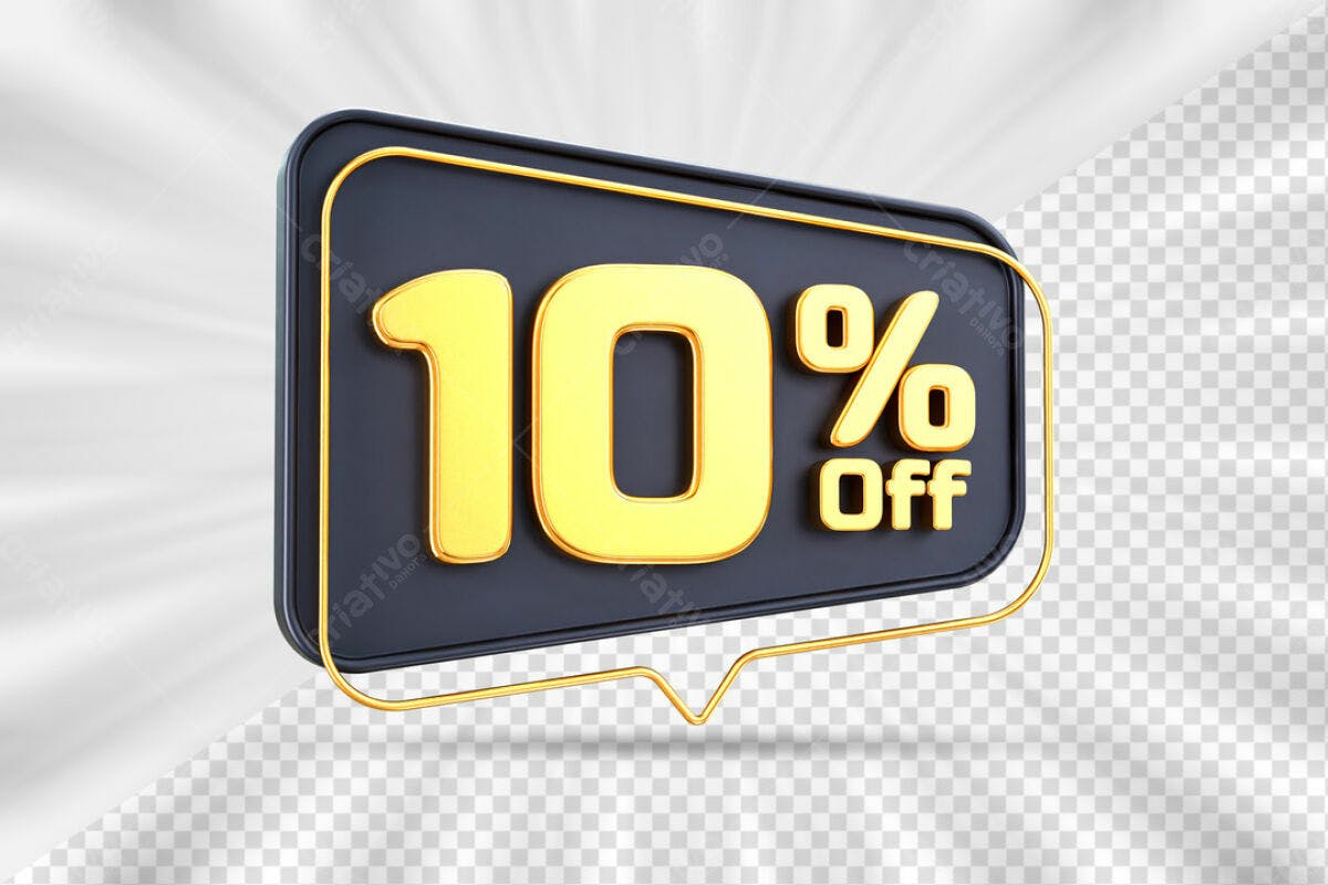 Banner 10% Off PSD Editável